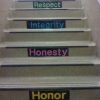 messages on stairs